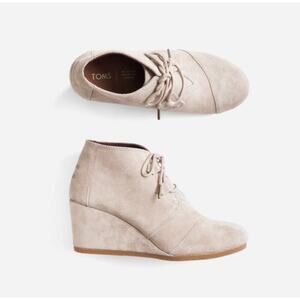 Toms' Kala Suede Wedge Bootie, Size 10, Like New!